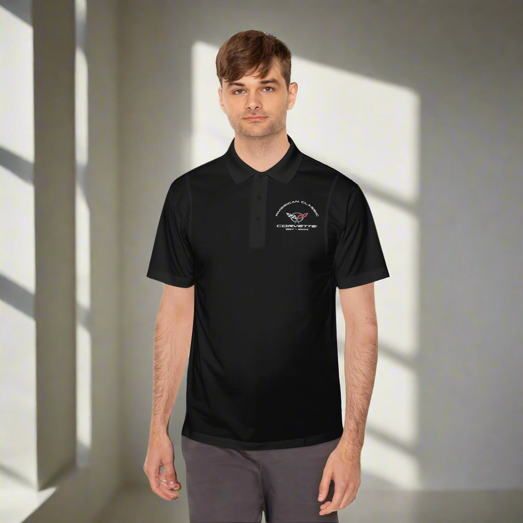 C5 Corvette Men's Sport Polo Shirt, perfect when performance and style is part of the day