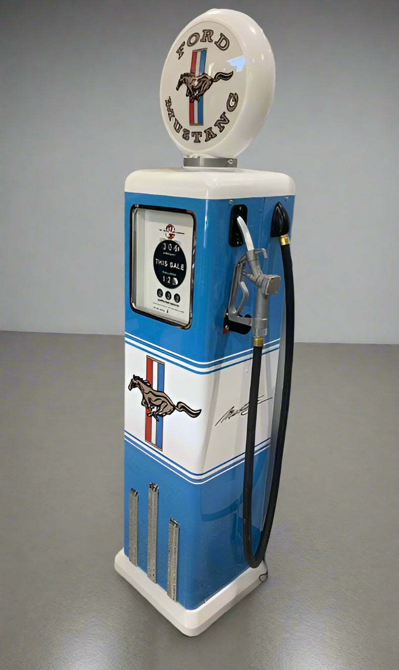 Custom Made 100 KG Steel Petrol Pump Replica LED Light Moulded Top - FORD MUSTANG - PRICE DOES NOT INCLUDED SHIPPING