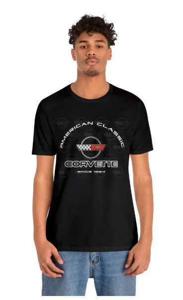 Corvette C4 Arch Flag Short Sleeve T-shirt, perfect for the Corvette Fan