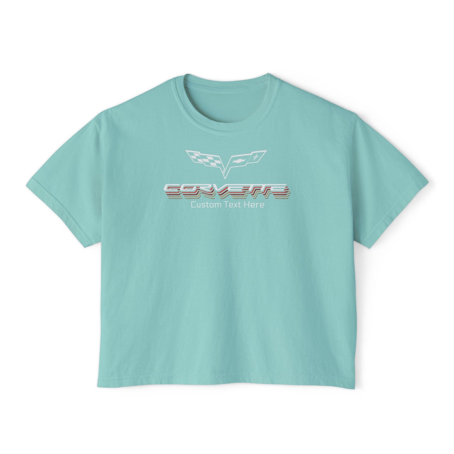 Personalize your C6 Corvette Women's Cotton Boxy Tee in Multiple Colors