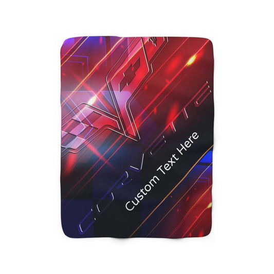 C6 racing Personalization Decorative Sherpa Blanket