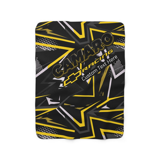 Camaro racing Personalization Decorative Sherpa Blanket - FREE SHIPPING