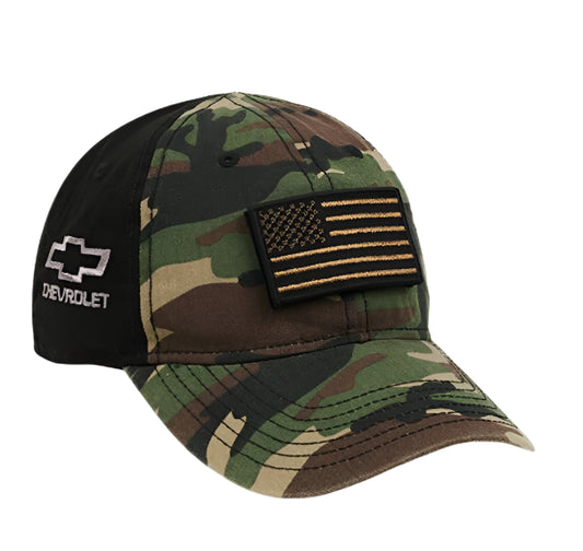 Chevrolet Bowtie Tactical Cap with Flag Patch