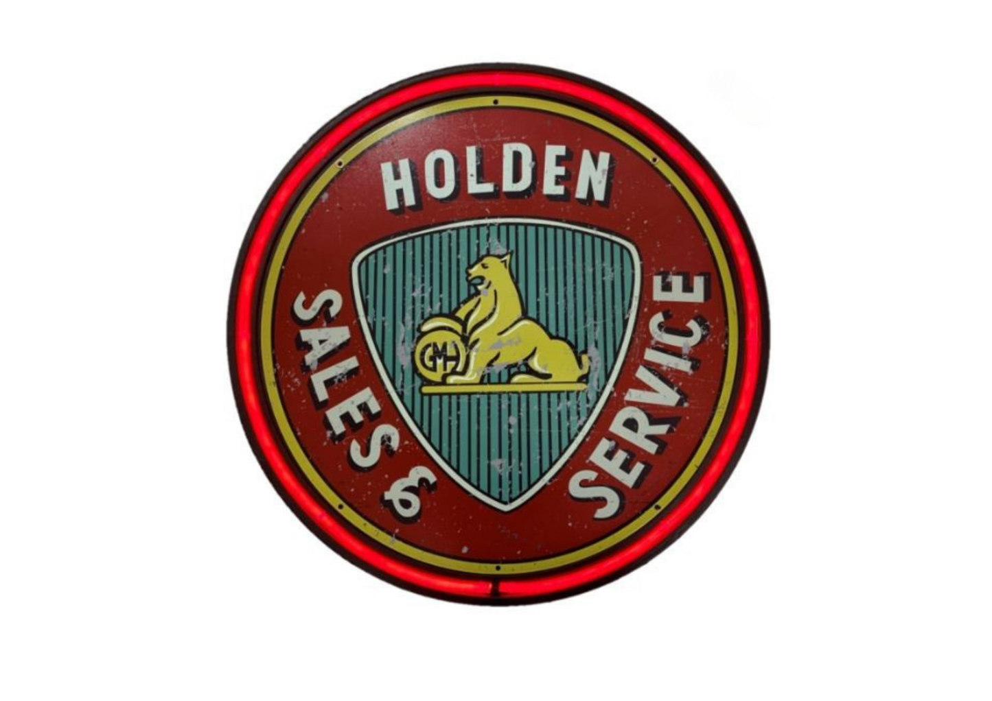 Holden Sales Service Lion Bar Garage Wall Light Sign