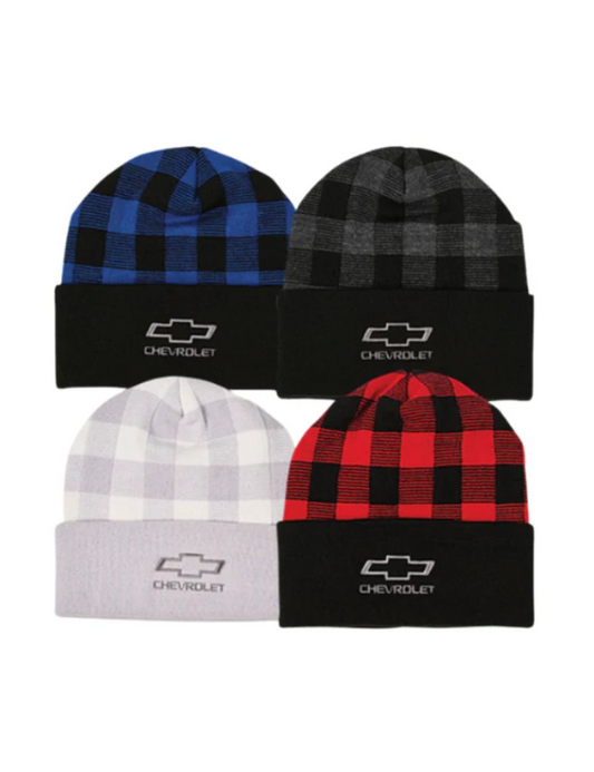 Chevrolet Bowtie Plaid Beanie