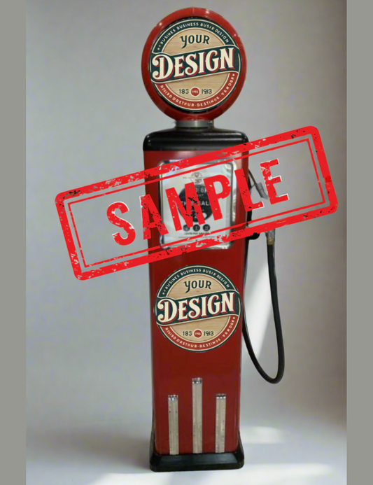 Custom Made 100 KG Petrol Pump Replica - YOUR OWN DESIGN - Great For Your Business or Home Garage Decor