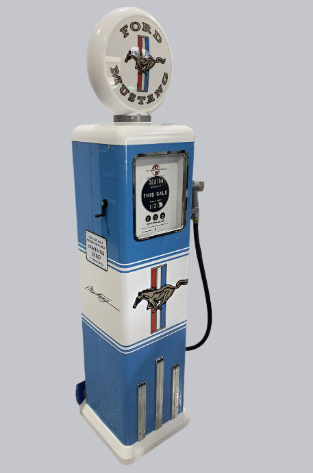 Custom Made 100 KG Steel Petrol Pump Replica LED Light Moulded Top - FORD MUSTANG - PRICE DOES NOT INCLUDED SHIPPING