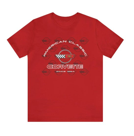 Corvette C4 Arch Flag Short Sleeve T-shirt, perfect for the Corvette Fan